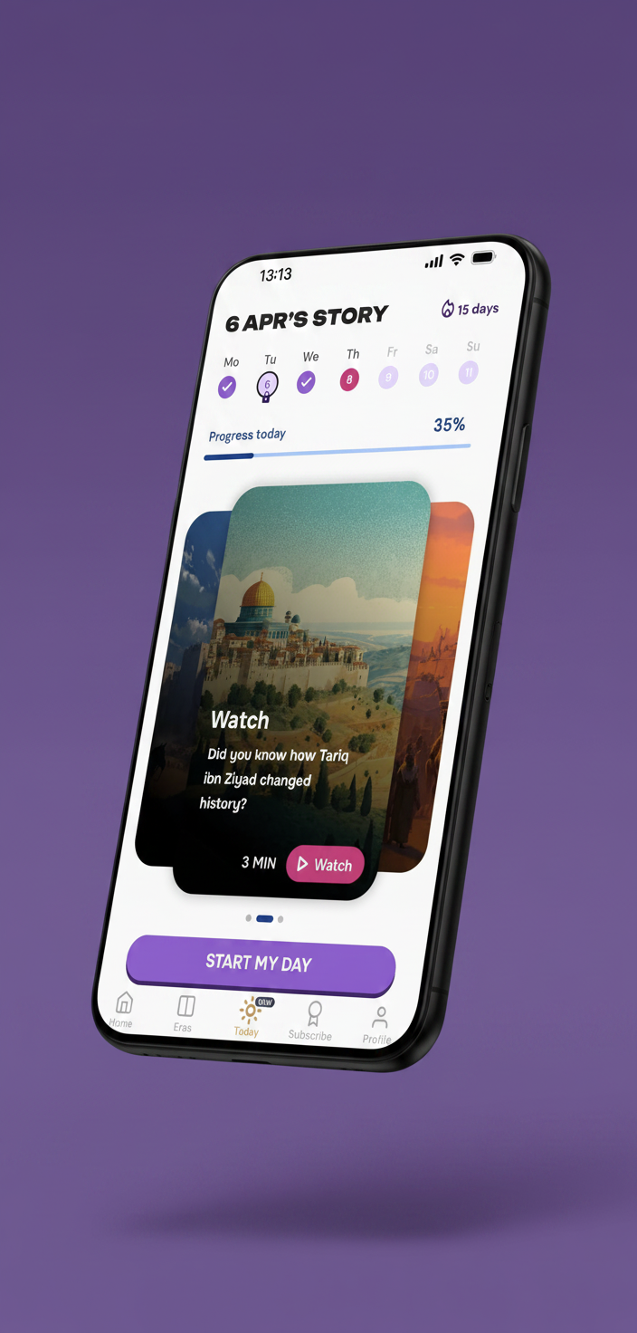 Archives app in a phone mockup