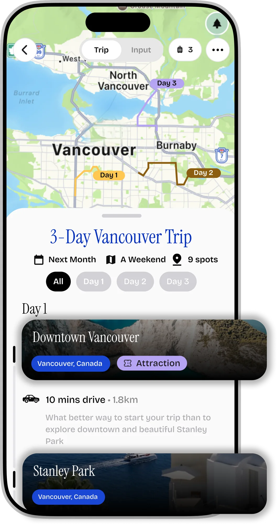 Batootah: a day-by-day itinerary built from saved spots